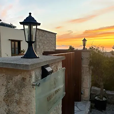 Sea And Mountain View Anna Villa Lysos